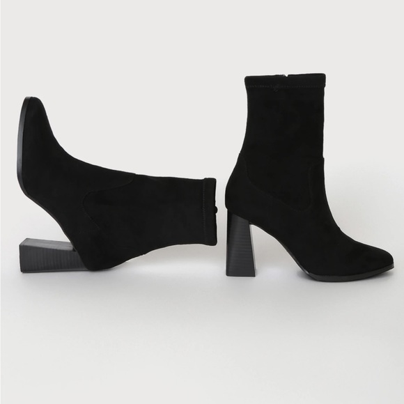 Kyrie Black Suede Square Toe Mid-Calf Boots Size 6 Chinese Laundry - Picture 6 of 9